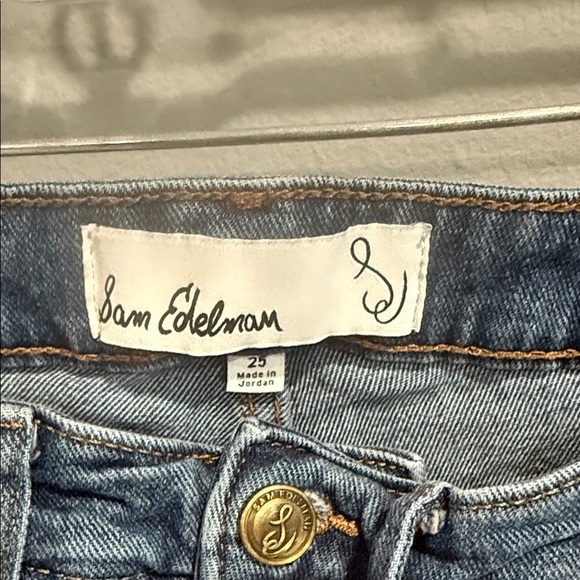 Sam Edelman Classic Straight Leg Jeans in Blue - Picture 5 of 7